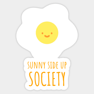 Smiling Sunny Side Up Egg Society Sticker